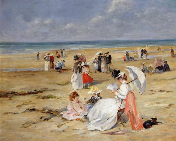 Beach at Courseulles od Henri Michel-Levy