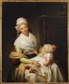 Portrait of Constantia Foster with her son