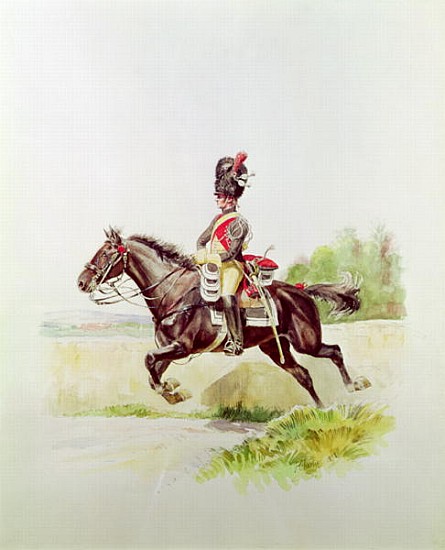 Soldier of the Imperial Guard on Horseback od Henri Georges Jacques Chartier