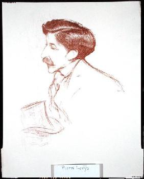 Pierre Louys (1870-1925) from 'Tetes et Pensees' 1901 (colour litho)