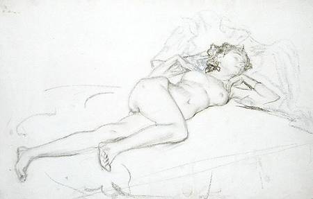 A Sleeping Nude od Henry Bryson Burroughs