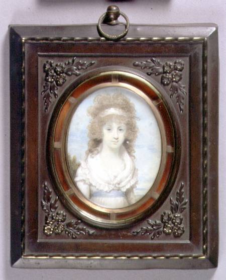 Portrait Miniature of Anna Maria Blunt od Henry Edridge