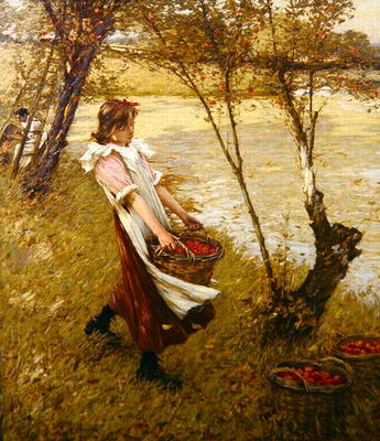 In the Orchard, Haylands, Graffham (oil on canvas) od Henry Herbert La Thangue