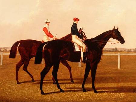 The Racehorses "Charles XII" and "Euclid" with Jockeys Up od Henry Hugh Armstead