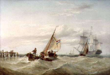 An East Indiaman and other Shipping off the Coast od Henry Redmore
