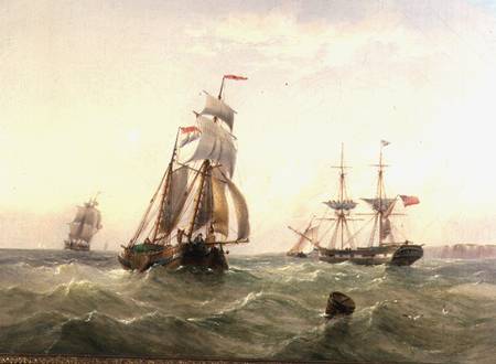 Vessels off a Coastline od Henry Redmore