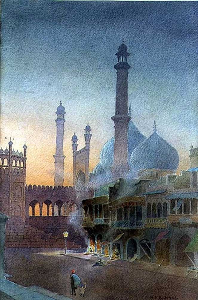 View of the Jumma Masjed, Old Delhi od Henry Richard Beadon Donne