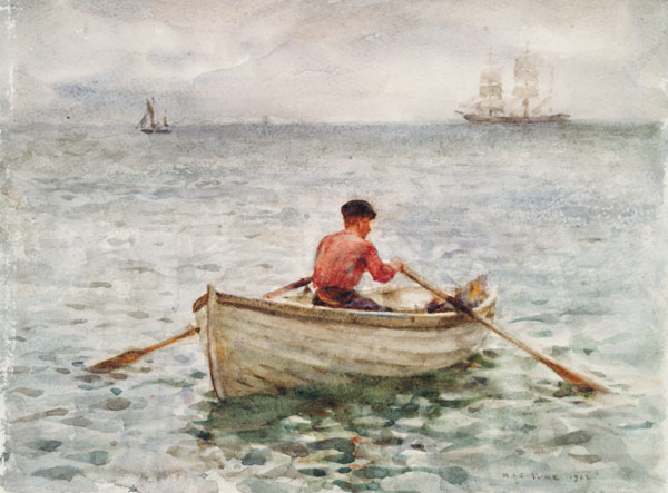 The Waterman and His Boat od Henry Scott Tuke