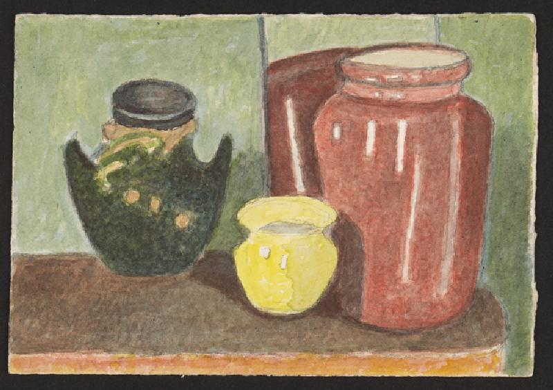 Pottery, c.1930 (pencil & w/c on paper) od Henry Silk