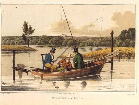Fishing in a Punt, aquatinted by I. Clark, pub. by Thomas McLean od Henry Thomas Alken