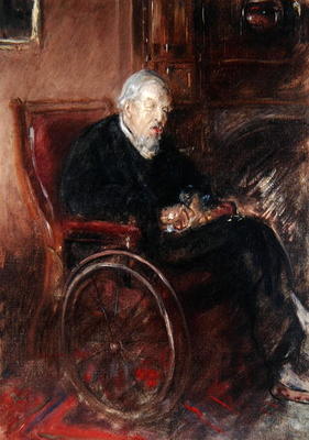 Henry Tonk's Father in a Wheelchair (oil on canvas) od Henry Tonks