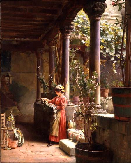 A Courtyard in Venice od Henry Woods