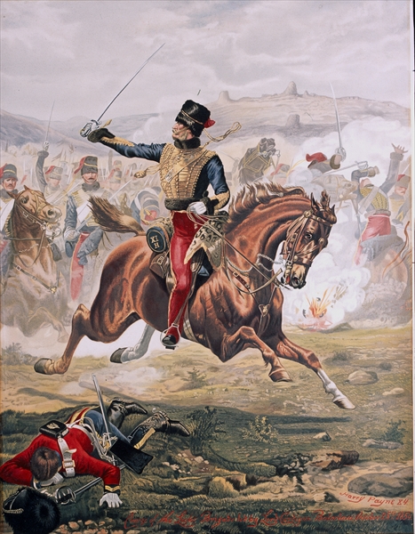 Lord Cardigan (1797-1868) leading the Charge of the Light Brigade at the Battle of Balaklava, 25th O od Henry A. (Harry) Payne