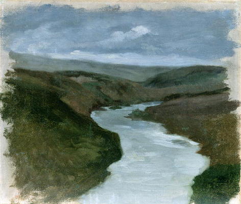 Landscape from Dniepr, c.1878-89 (oil on canvas) od Henryk Hipolit Rodakowski