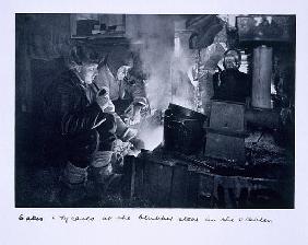 Oates & Meares at the blubber stove in the stables, from ''Scott''s Last Expedition''