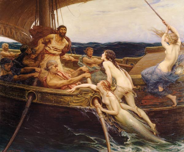 Odysseus und die Sirenen od Herbert James Draper