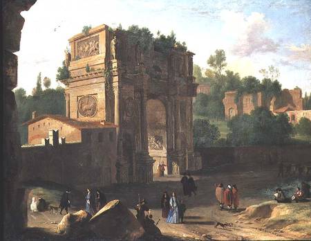 The Arch of Constantine, Rome od Herman van Swanevelt