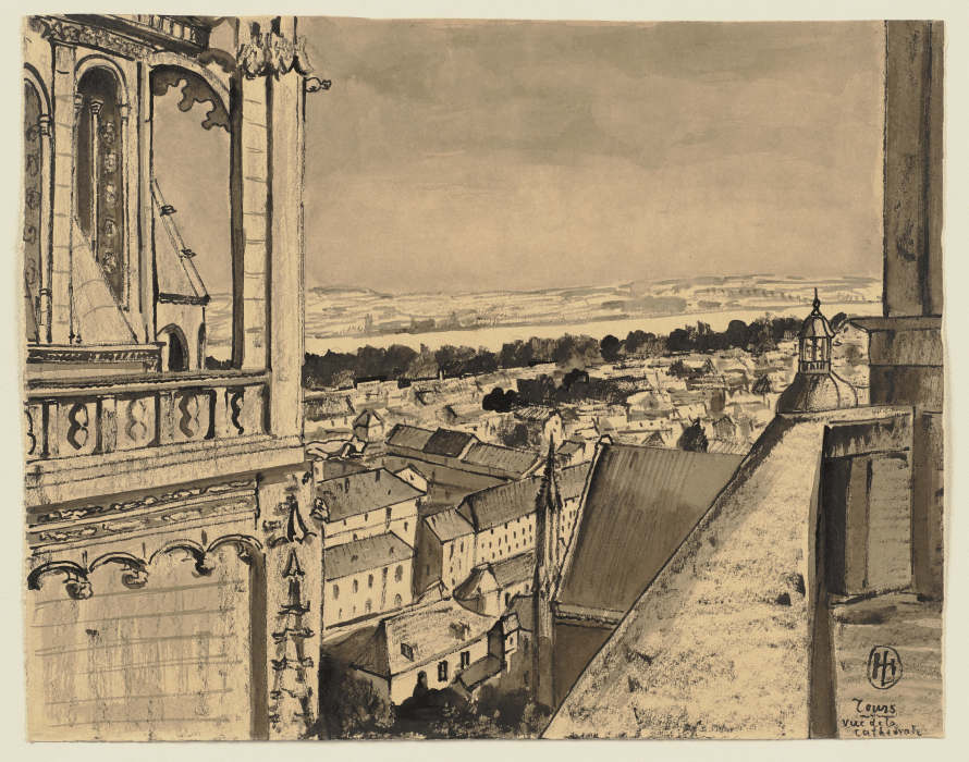 Blick von der Kathedrale in Tours od Hermann Lismann