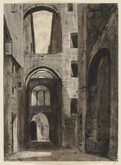 Via Galluzza, Siena od Hermann Lismann