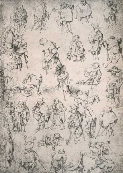 H.Bosch, Cripples, beggars a.street mus. od Hieronymus Bosch