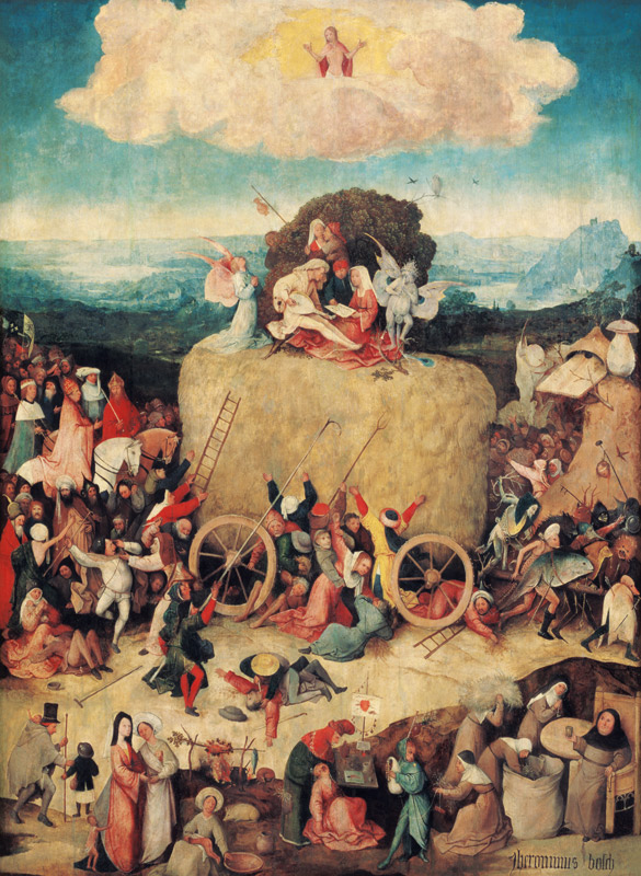 Haywain (middle panel). Triptych od Hieronymus Bosch