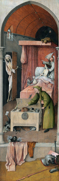 Death of the Miser od Hieronymus Bosch