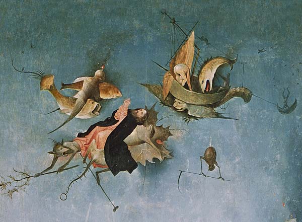 Detail of the left-hand panel, from the Triptych of the Temptation of St. Anthony od Hieronymus Bosch