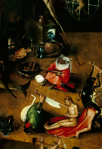 The Last Judgement (altarpiece) (detail of the Cauldron) od Hieronymus Bosch