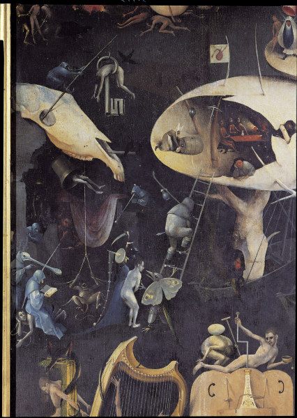 Bosch, Garten der Lüste, Hölle, Ausschn. od Hieronymus Bosch