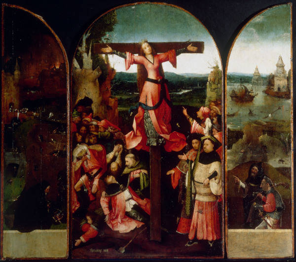 Bosch / Altar-piece of St. Julia/detail od Hieronymus Bosch
