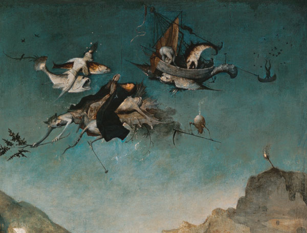 Temptation of St.Anthony, detail of left hand panel, od Hieronymus Bosch