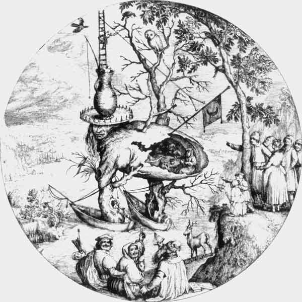 after H.Bosch, The Tree-Man / engraving od Hieronymus Bosch