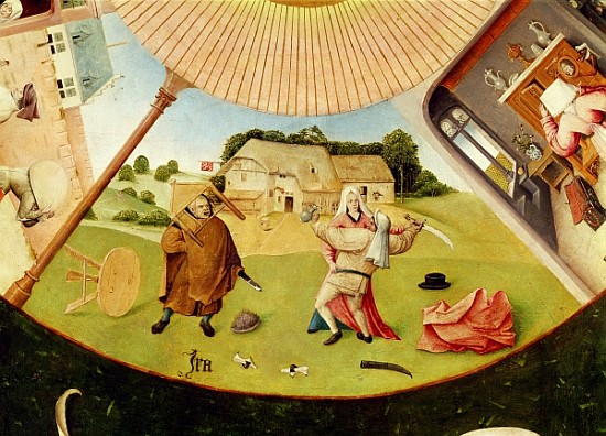 Wrath, detail from the Table of the Seven Deadly Sins and the Four Last Things, c.1480 od Hieronymus Bosch