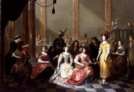 An Elegant Company at Music Before a Banquet od Hieronymus Janssens