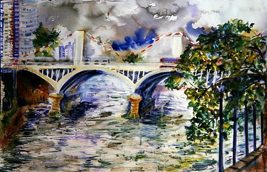 Grosvenor Bridge, 2006 (w/c on paper)  od Hilary  Rosen