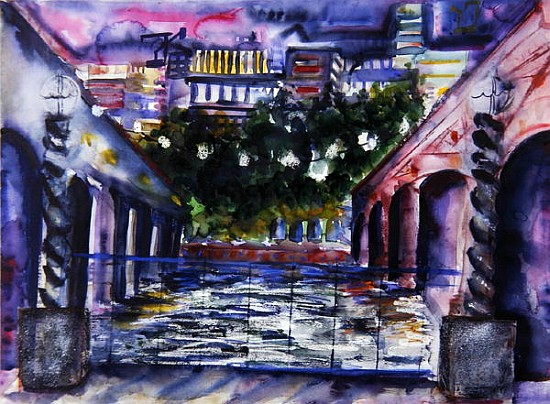 The Thames at Night, 2005 (w/c on paper)  od Hilary  Rosen