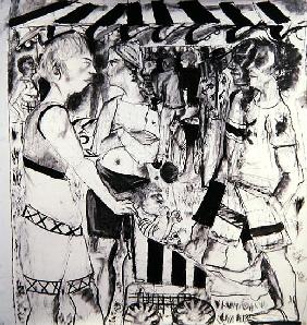 Fair at the Park, 2006 (charcoal on paper) 