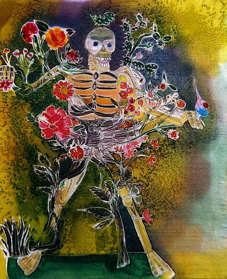 Day of the Dead, 2006 (dyes on silk)  od Hilary  Simon