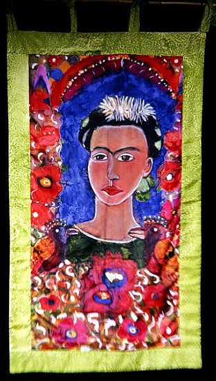 Respects to Frida Kahlo (1910-54) 2005 (dyes on silk)  od Hilary  Simon
