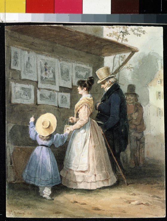 At the seller of engravings od Hippolyte Bellangé