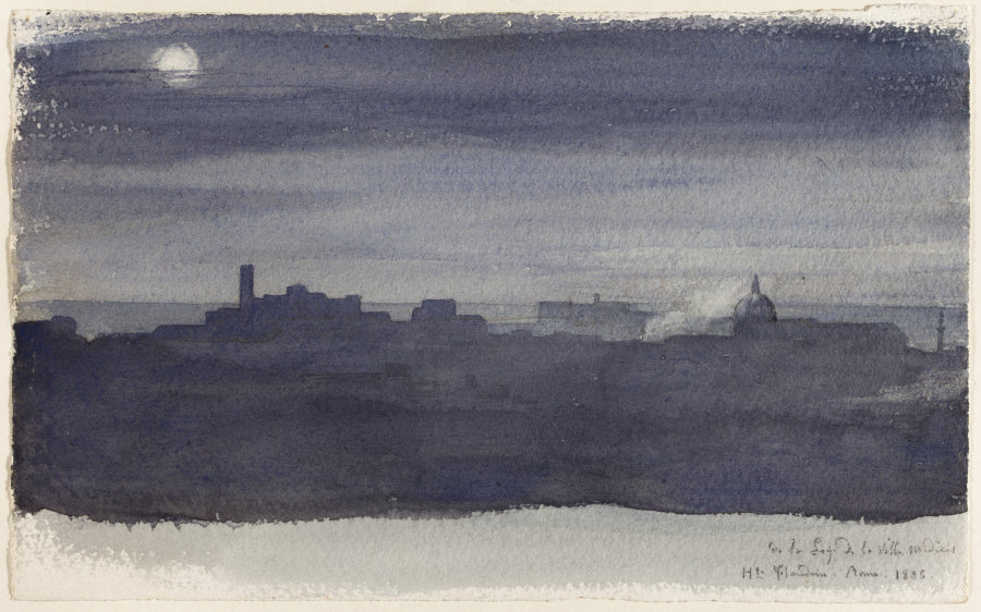 View of Rome at Night od Hippolyte Flandrin