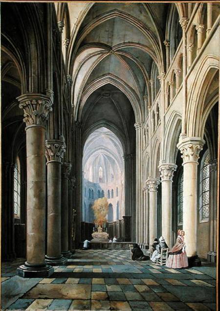 Interior of a Church od Hippolyte Joseph Cuvelier