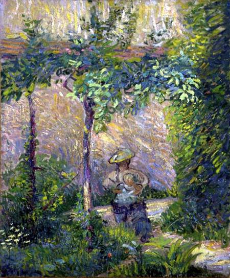 Woman in the Garden od Hippolyte Petitjean