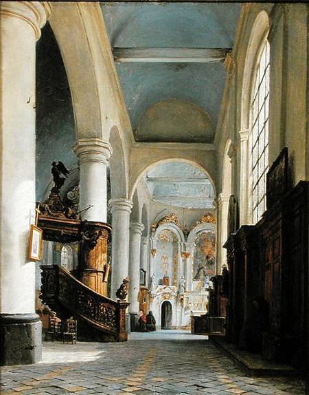 Interior of the Church of St. Denis, Saint-Omer od Hippolyte Victor V. Sebron