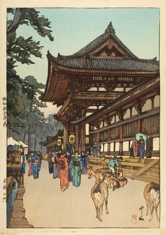Diabutsu Temple Gate od Yoshida Hiroshi