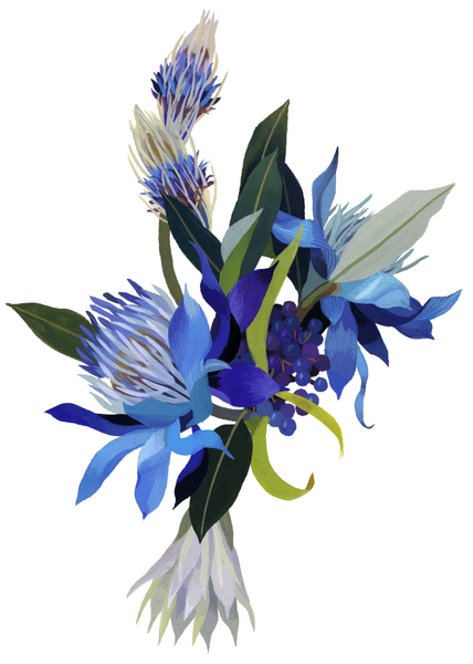 An imaginary flower with a blue base od Hiroyuki Izutsu