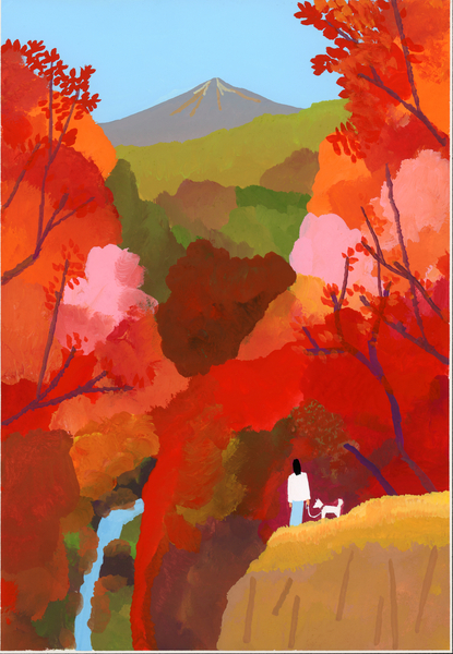 Autumnal leaves and waterfalls od Hiroyuki Izutsu