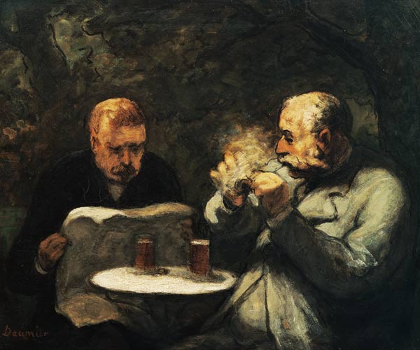 The beer drinkers od Honoré Daumier