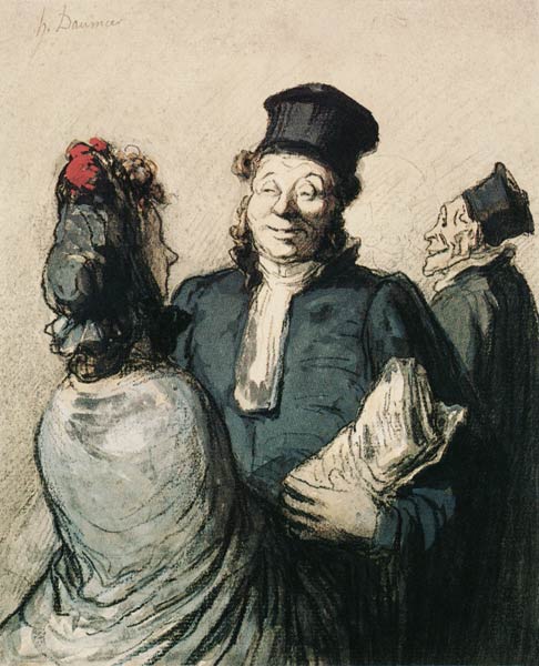 Un avocat et sa cliente od Honoré Daumier