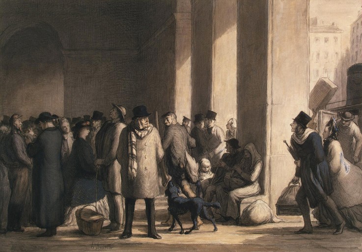 At the Gare Saint-Lazare od Honoré Daumier